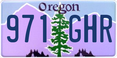 OR license plate 971GHR