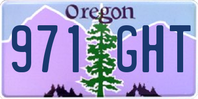 OR license plate 971GHT