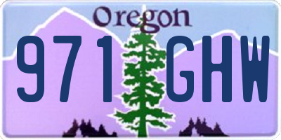 OR license plate 971GHW