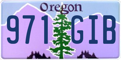OR license plate 971GIB