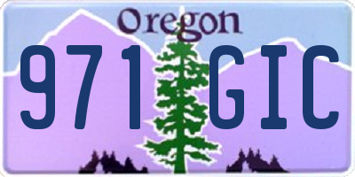 OR license plate 971GIC