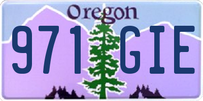 OR license plate 971GIE