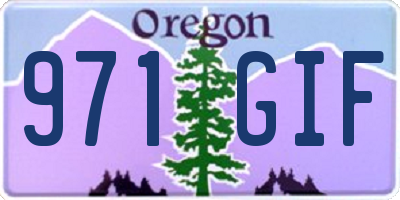 OR license plate 971GIF