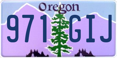 OR license plate 971GIJ
