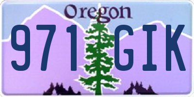 OR license plate 971GIK