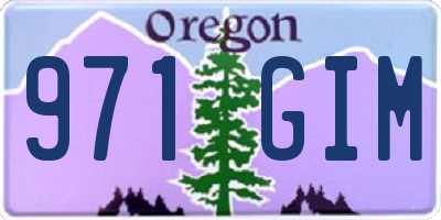 OR license plate 971GIM
