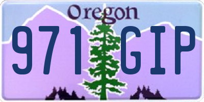 OR license plate 971GIP