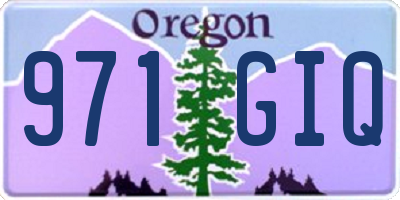 OR license plate 971GIQ