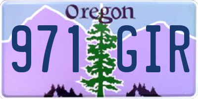 OR license plate 971GIR