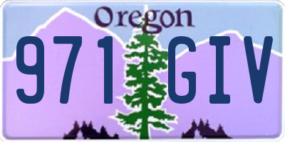 OR license plate 971GIV