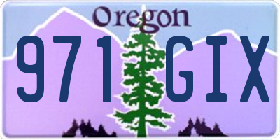 OR license plate 971GIX