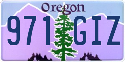 OR license plate 971GIZ