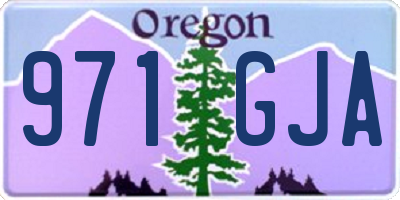 OR license plate 971GJA