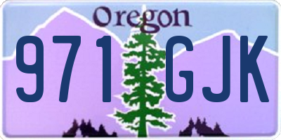 OR license plate 971GJK