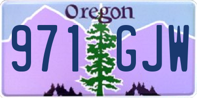 OR license plate 971GJW