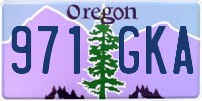 OR license plate 971GKA