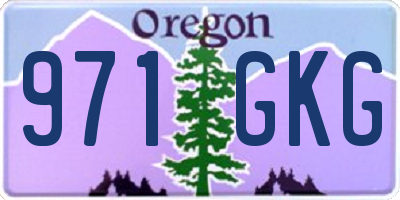 OR license plate 971GKG