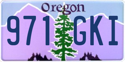 OR license plate 971GKI