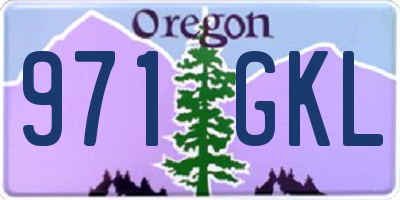 OR license plate 971GKL