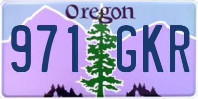 OR license plate 971GKR