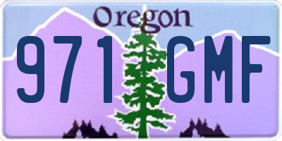 OR license plate 971GMF