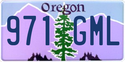 OR license plate 971GML
