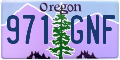 OR license plate 971GNF