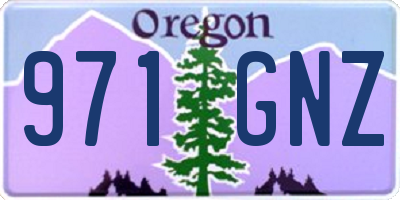 OR license plate 971GNZ