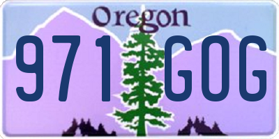 OR license plate 971GOG