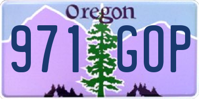 OR license plate 971GOP