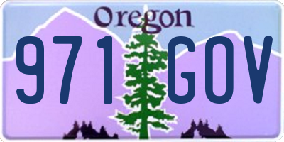 OR license plate 971GOV