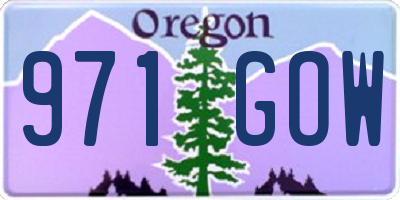 OR license plate 971GOW