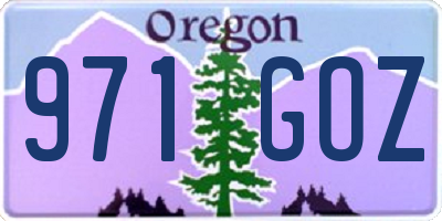 OR license plate 971GOZ