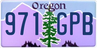 OR license plate 971GPB