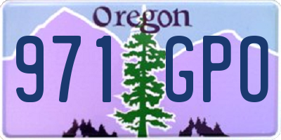 OR license plate 971GPO