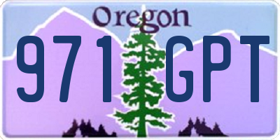 OR license plate 971GPT