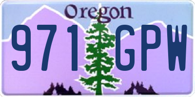 OR license plate 971GPW