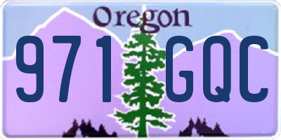 OR license plate 971GQC