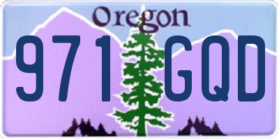 OR license plate 971GQD