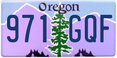 OR license plate 971GQF