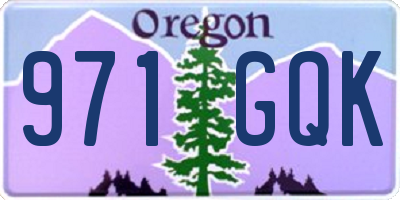 OR license plate 971GQK