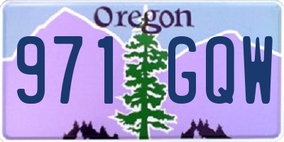 OR license plate 971GQW