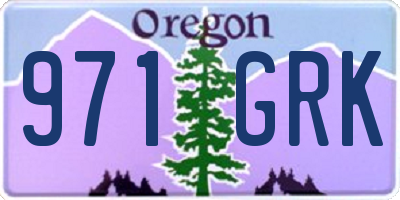 OR license plate 971GRK