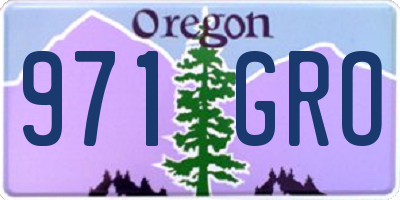 OR license plate 971GRO