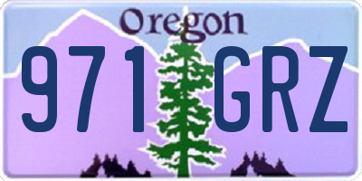 OR license plate 971GRZ