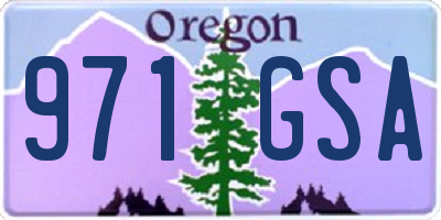 OR license plate 971GSA