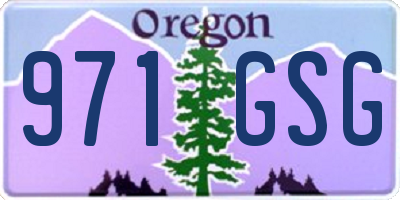 OR license plate 971GSG