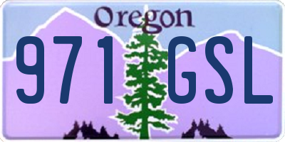 OR license plate 971GSL
