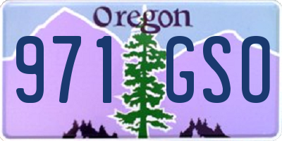 OR license plate 971GSO