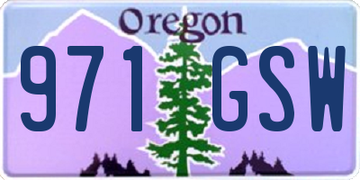 OR license plate 971GSW
